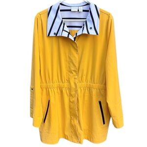 Like New Chico's Zenergy Jacket Sunbeam
Yellow Black White Stripe XL
